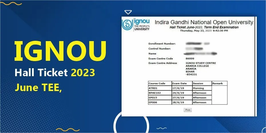 IGNOU Result 2023 June TEE, Revaluation Results & Grade Card