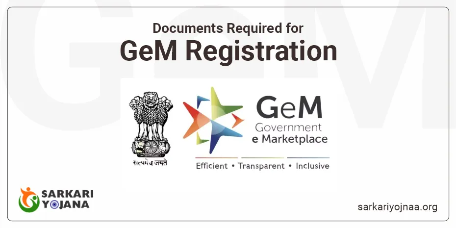 Documents Required For GeM Portal Registration